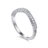 14K White Gold Matching Wedding Band - 0.21 ct