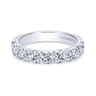 14K White Gold Matching Wedding Band - 0.95 ct