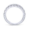 14K White Gold Matching Wedding Band - 0.95 ct