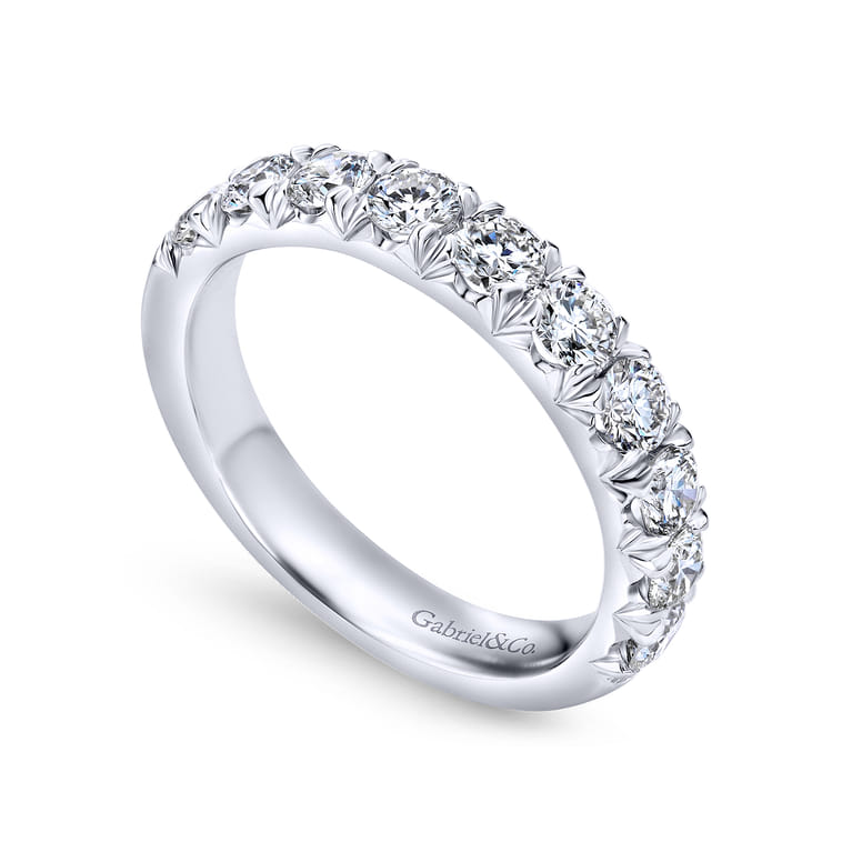 14K White Gold Matching Wedding Band - 0.95 ct - Shot 3