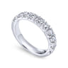 14K White Gold Matching Wedding Band - 0.95 ct