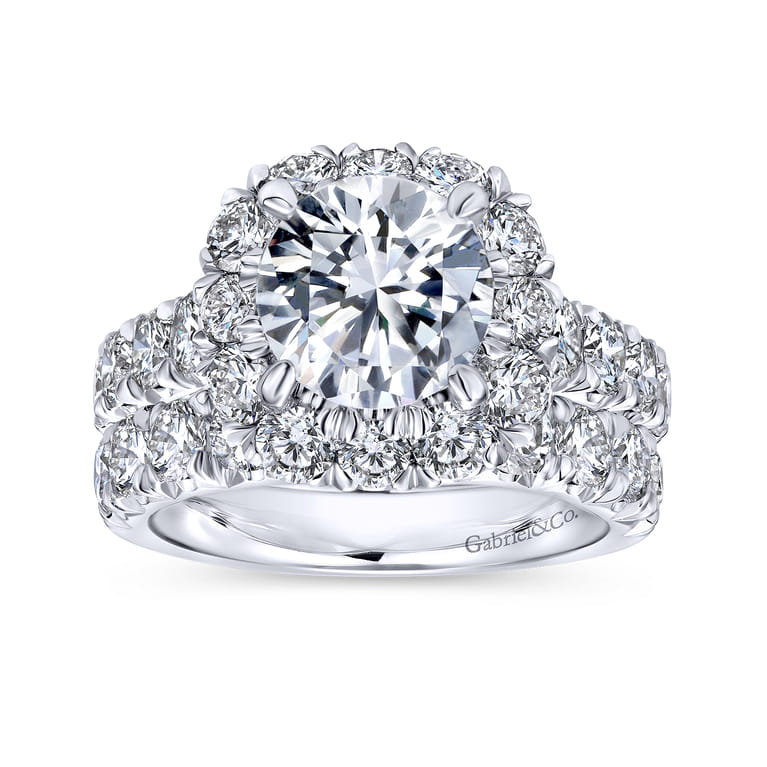 14K White Gold Matching Wedding Band - 0.95 ct - Shot 4
