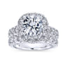 14K White Gold Matching Wedding Band - 0.95 ct