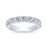 14K White Gold Matching Wedding Band - 0.95 ct