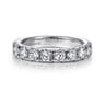 14K White Gold Matching Wedding Band - 1.04 ct