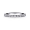 14K White Gold  Matching Wedding Band - 0.22 ct