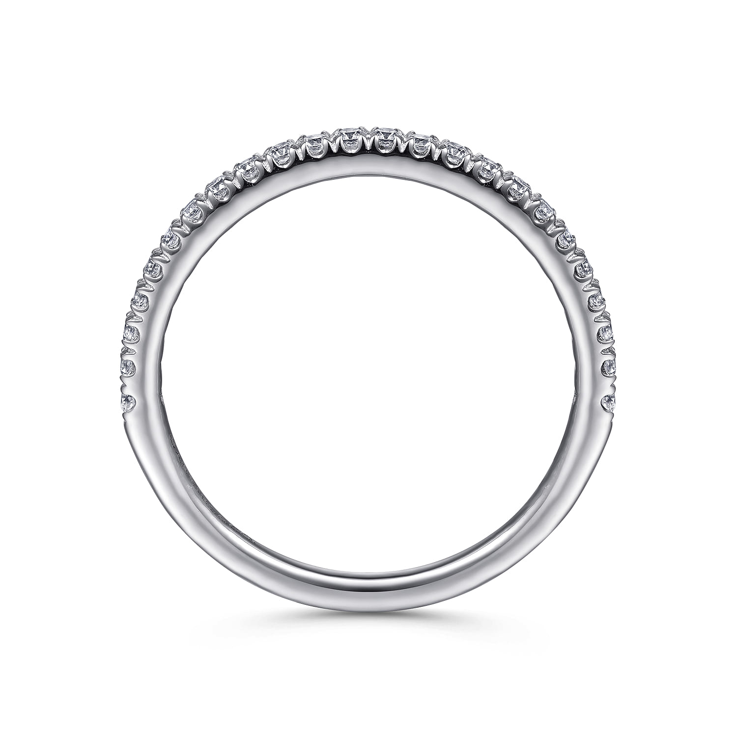 14K White Gold  Matching Wedding Band - 0.22 ct - Shot 2