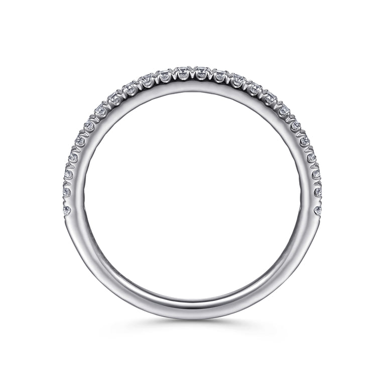 14K White Gold  Matching Wedding Band - 0.22 ct - Shot 2