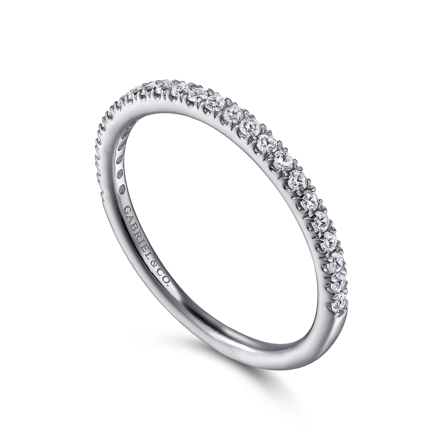 14K White Gold  Matching Wedding Band - 0.22 ct - Shot 3