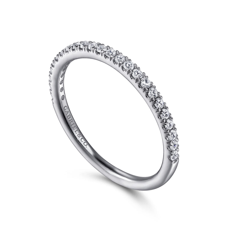 14K White Gold  Matching Wedding Band - 0.22 ct - Shot 3