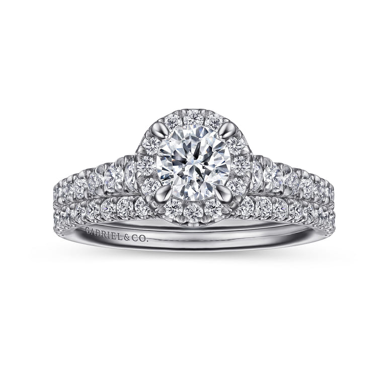 14K White Gold  Matching Wedding Band - 0.22 ct - Shot 4