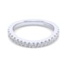 14K White Gold Matching Wedding Band - 0.38 ct