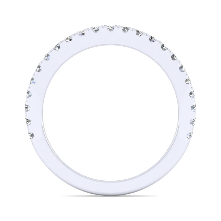 14K White Gold Matching Wedding Band - 0.38 ct - Shot 2