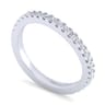 14K White Gold Matching Wedding Band - 0.38 ct