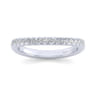 14K White Gold Matching Wedding Band - 0.38 ct