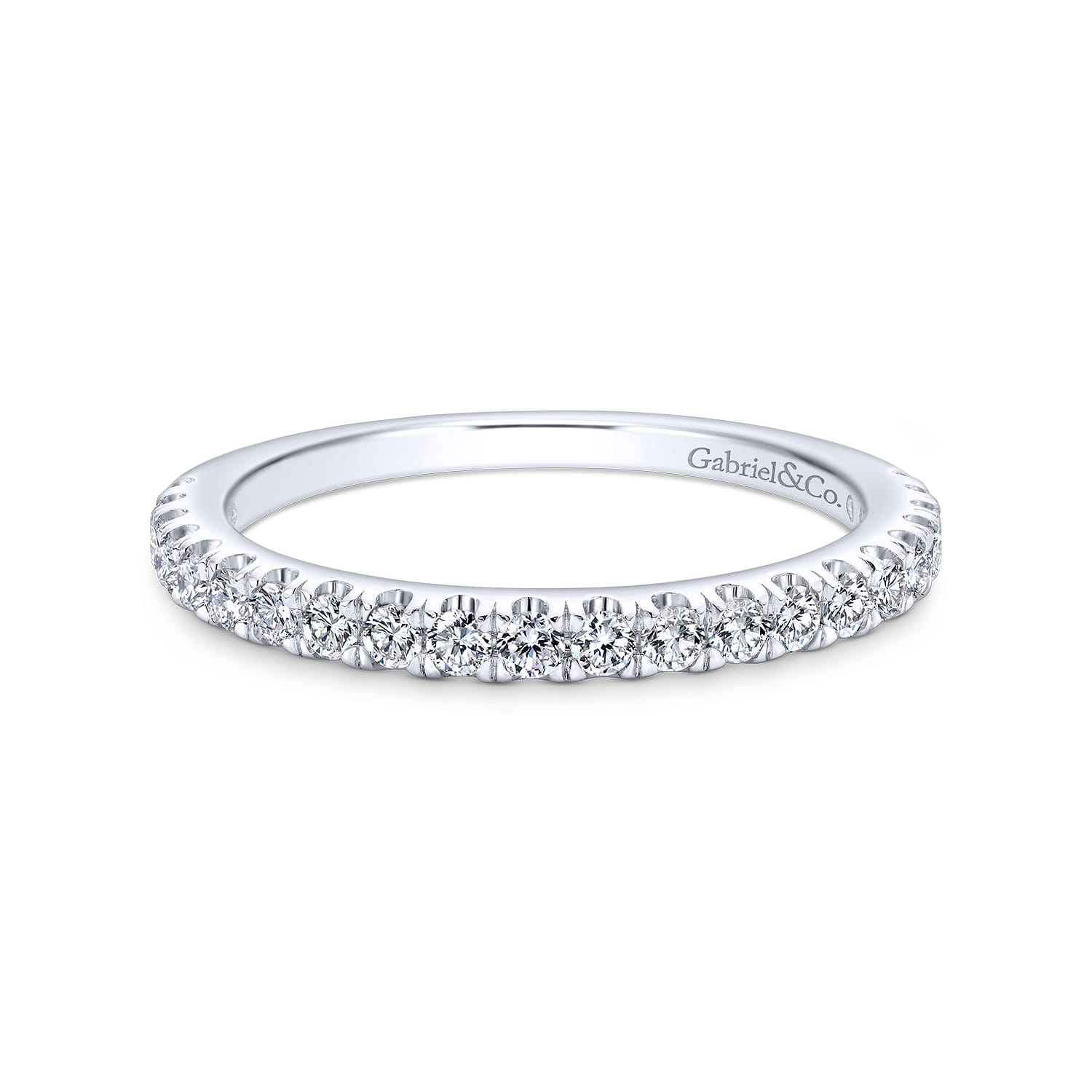 14K White Gold  Matching Wedding Band - 0.35 ct - Shot 1
