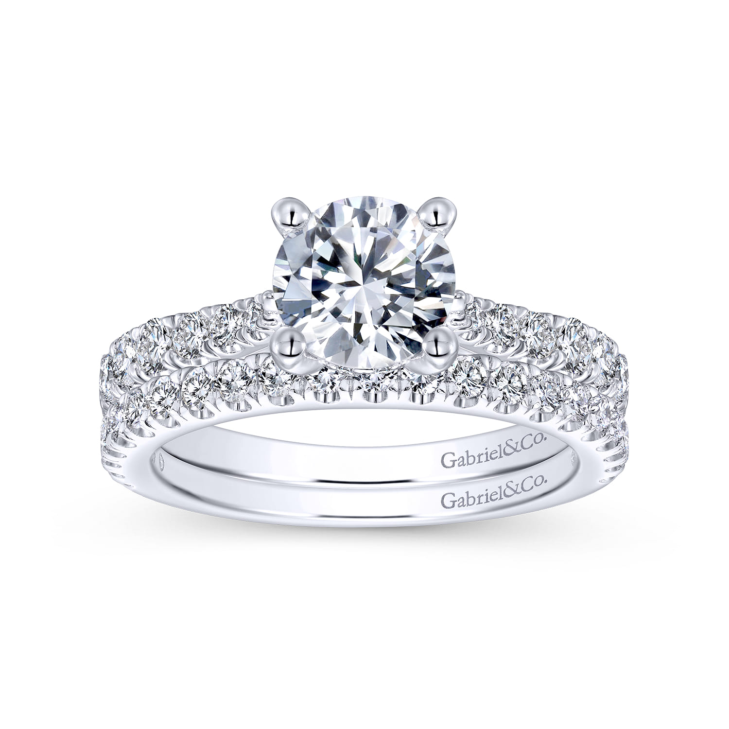 14K White Gold  Matching Wedding Band - 0.35 ct - Shot 4