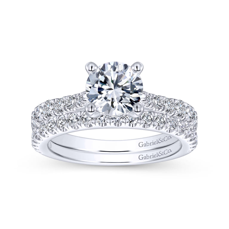 14K White Gold  Matching Wedding Band - 0.35 ct - Shot 4