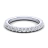 14K White Gold Matching Wedding Band - 0.6 ct