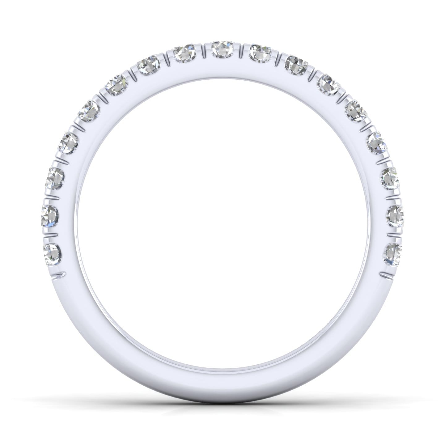 14K White Gold Matching Wedding Band - 0.6 ct - Shot 2