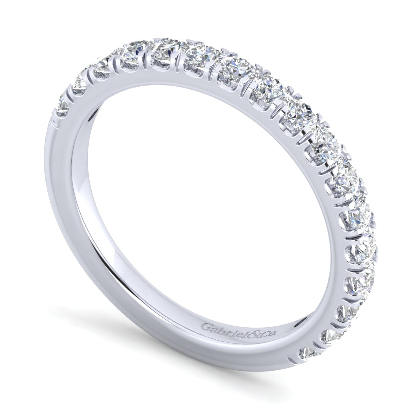 14K White Gold Matching Wedding Band - 0.6 ct - Shot 3