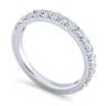 14K White Gold Matching Wedding Band - 0.6 ct