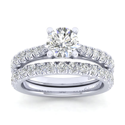 14K White Gold Matching Wedding Band