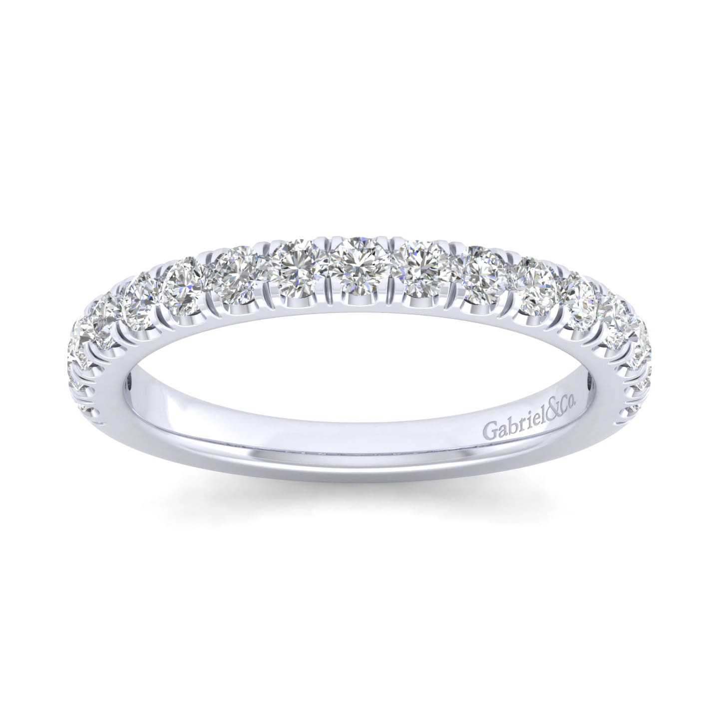 14K White Gold Matching Wedding Band - 0.6 ct - Shot 5