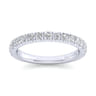 14K White Gold Matching Wedding Band - 0.6 ct
