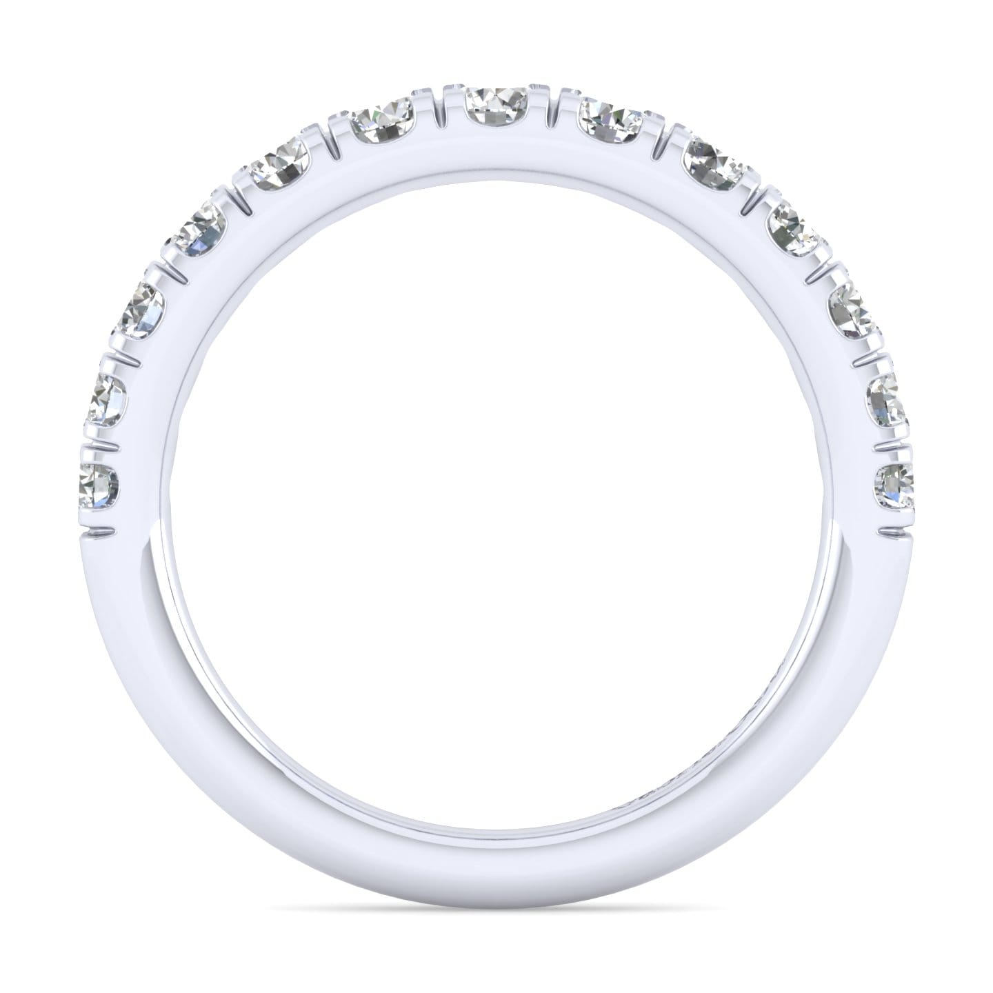 14K White Gold Matching Wedding Band - 0.67 ct - Shot 2