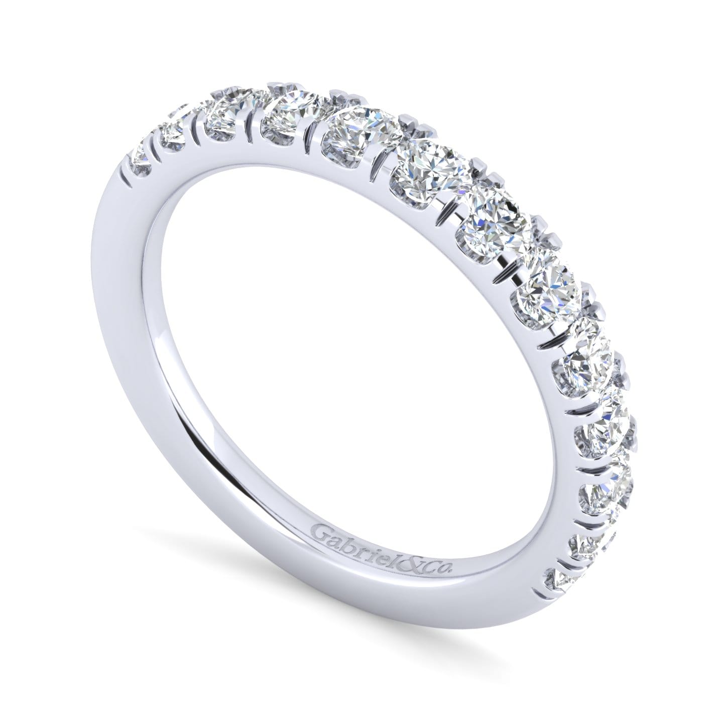 14K White Gold Matching Wedding Band - 0.67 ct - Shot 3