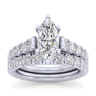 14K White Gold Matching Wedding Band - 0.67 ct