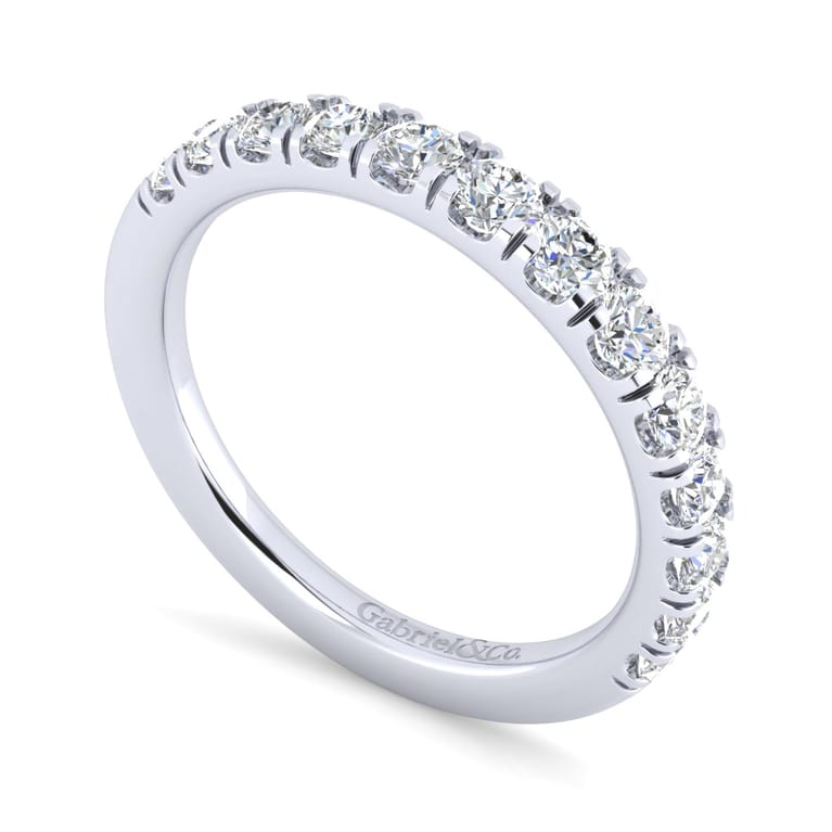 14K White Gold Matching Wedding Band - 0.67 ct - Shot 3