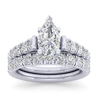 14K White Gold Matching Wedding Band