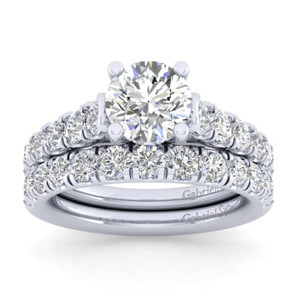 14K White Gold Matching Wedding Band