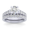 14K White Gold Matching Wedding Band - 0.67 ct