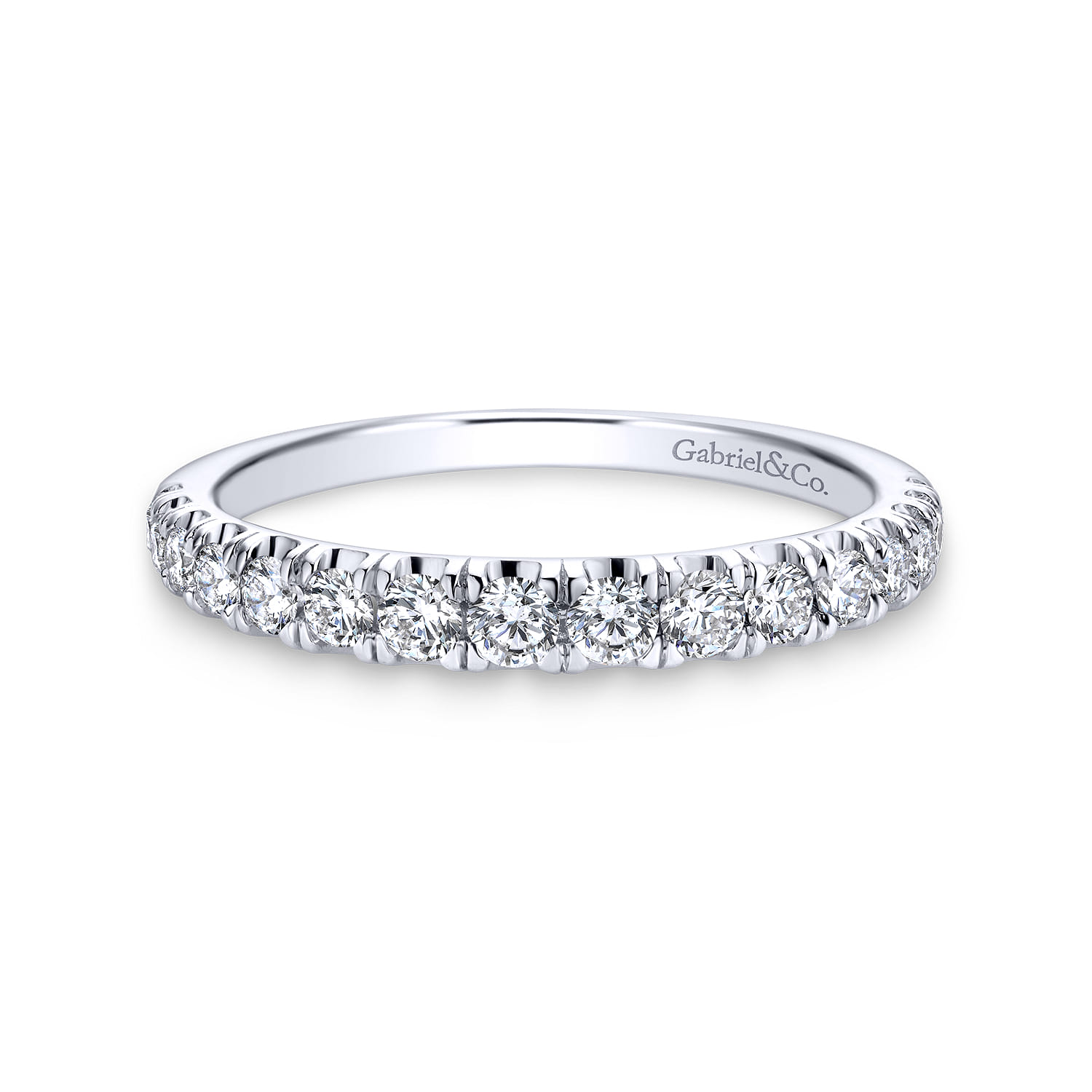 14K White Gold  Matching Wedding Band - 0.43 ct - Shot 1