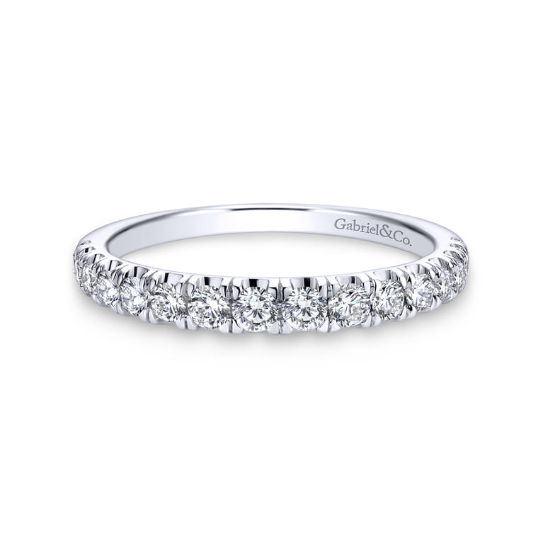 14K White Gold  Matching Wedding Band - 0.43 ct - Shot 1