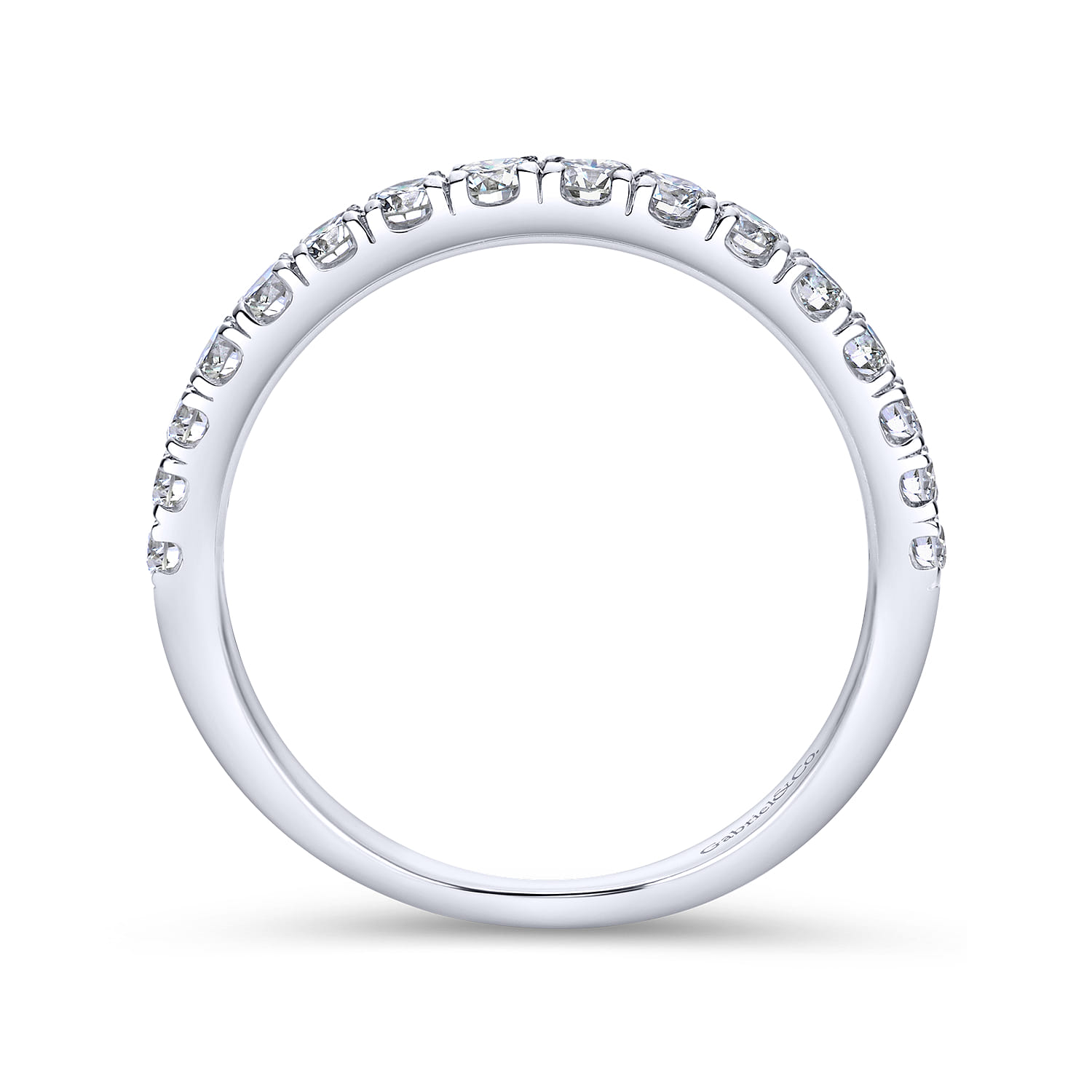 14K White Gold  Matching Wedding Band - 0.43 ct - Shot 2