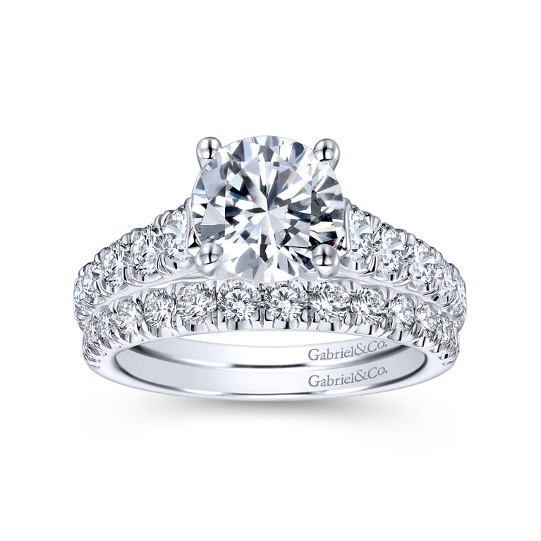 14K White Gold  Matching Wedding Band - 0.43 ct - Shot 4
