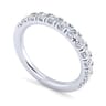 14K White Gold Matching Wedding Band - 0.67 ct
