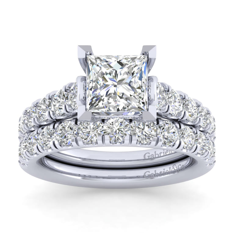 14K White Gold Matching Wedding Band - 0.67 ct - Shot 4
