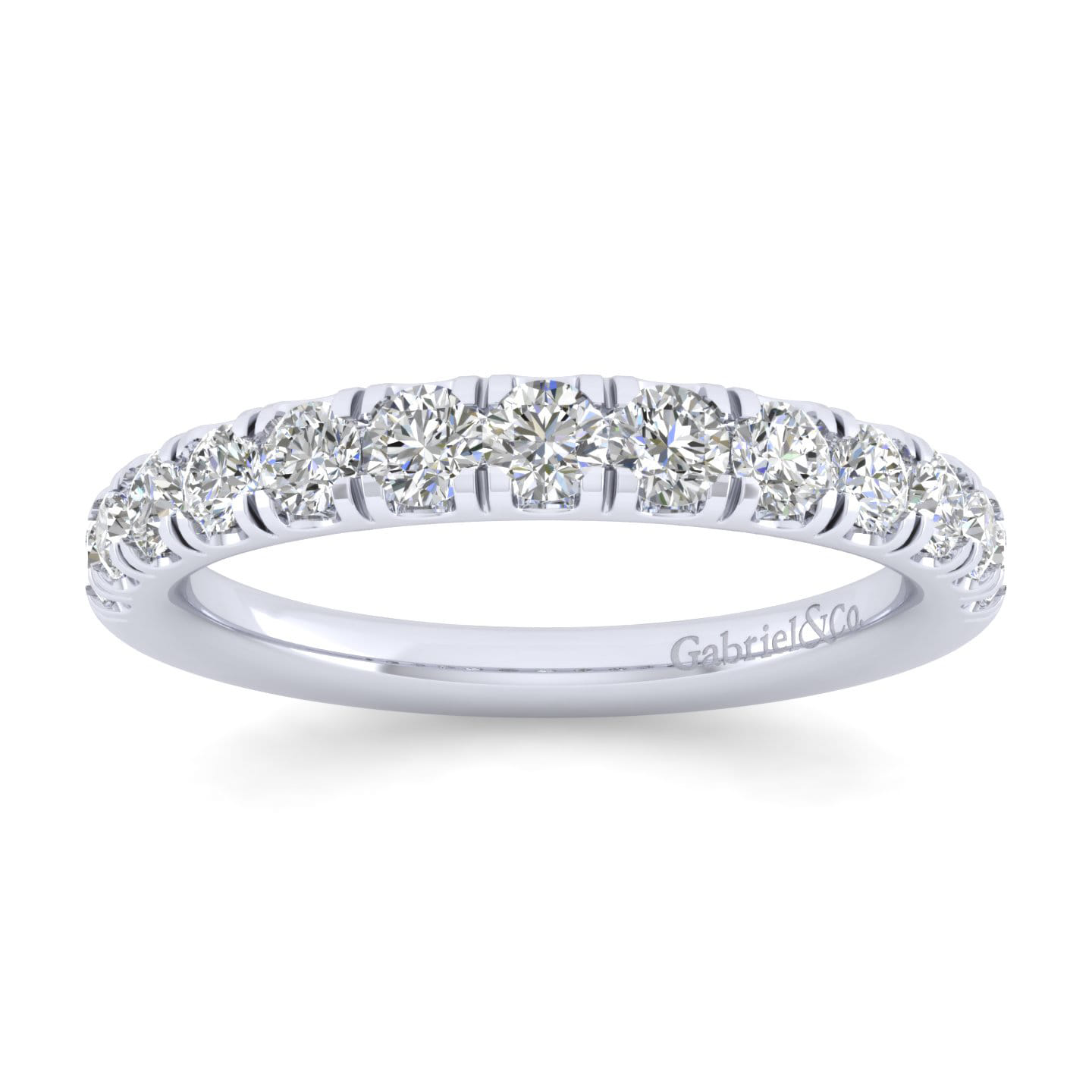 14K White Gold Matching Wedding Band - 0.67 ct - Shot 5