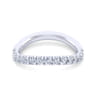 14K White Gold Matching Wedding Band - 0.57 ct