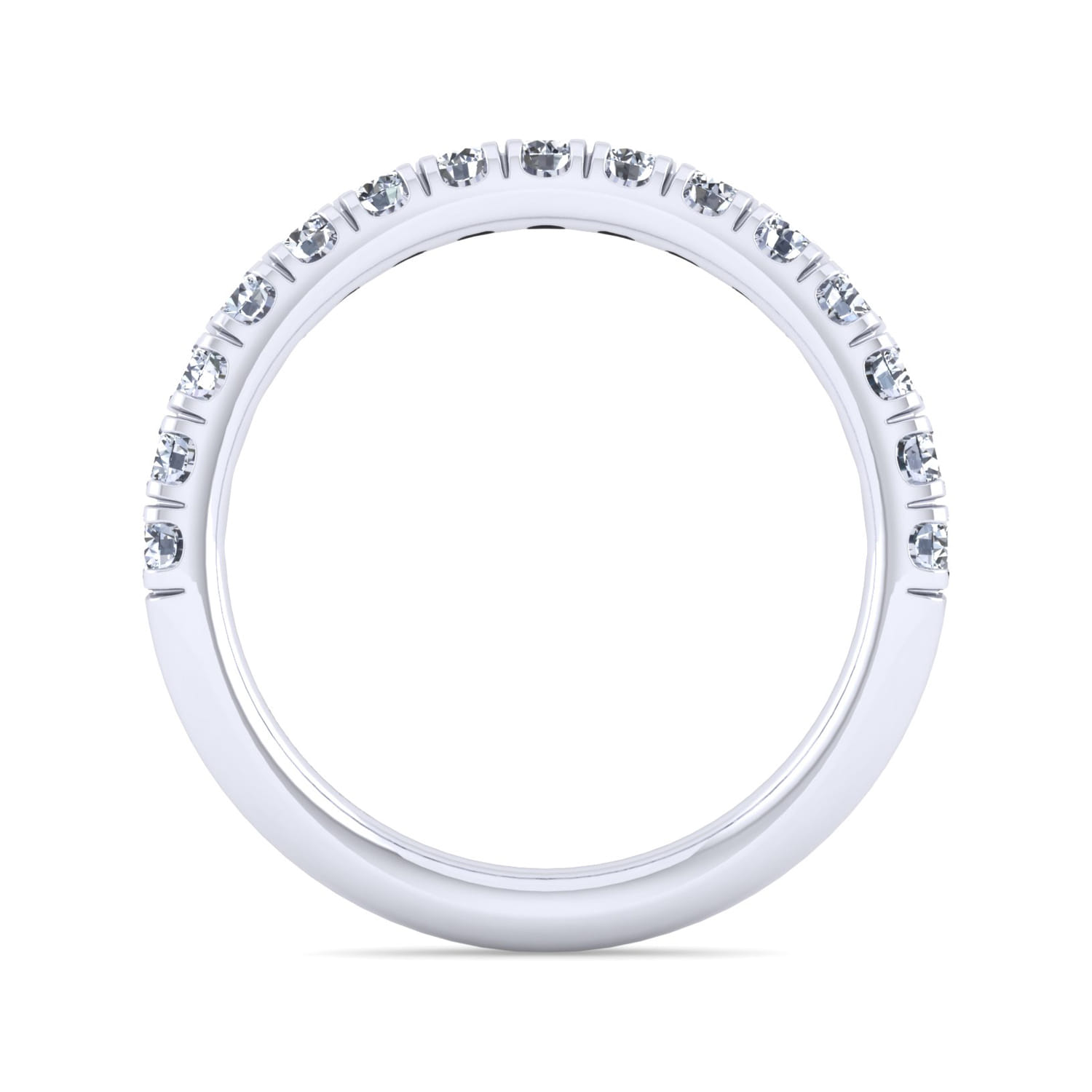 14K White Gold Matching Wedding Band - 0.57 ct - Shot 2