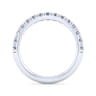 14K White Gold Matching Wedding Band - 0.57 ct