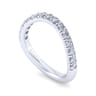14K White Gold Matching Wedding Band - 0.57 ct