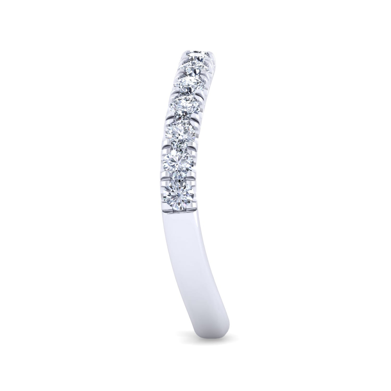 14K White Gold Matching Wedding Band - 0.57 ct - Shot 5