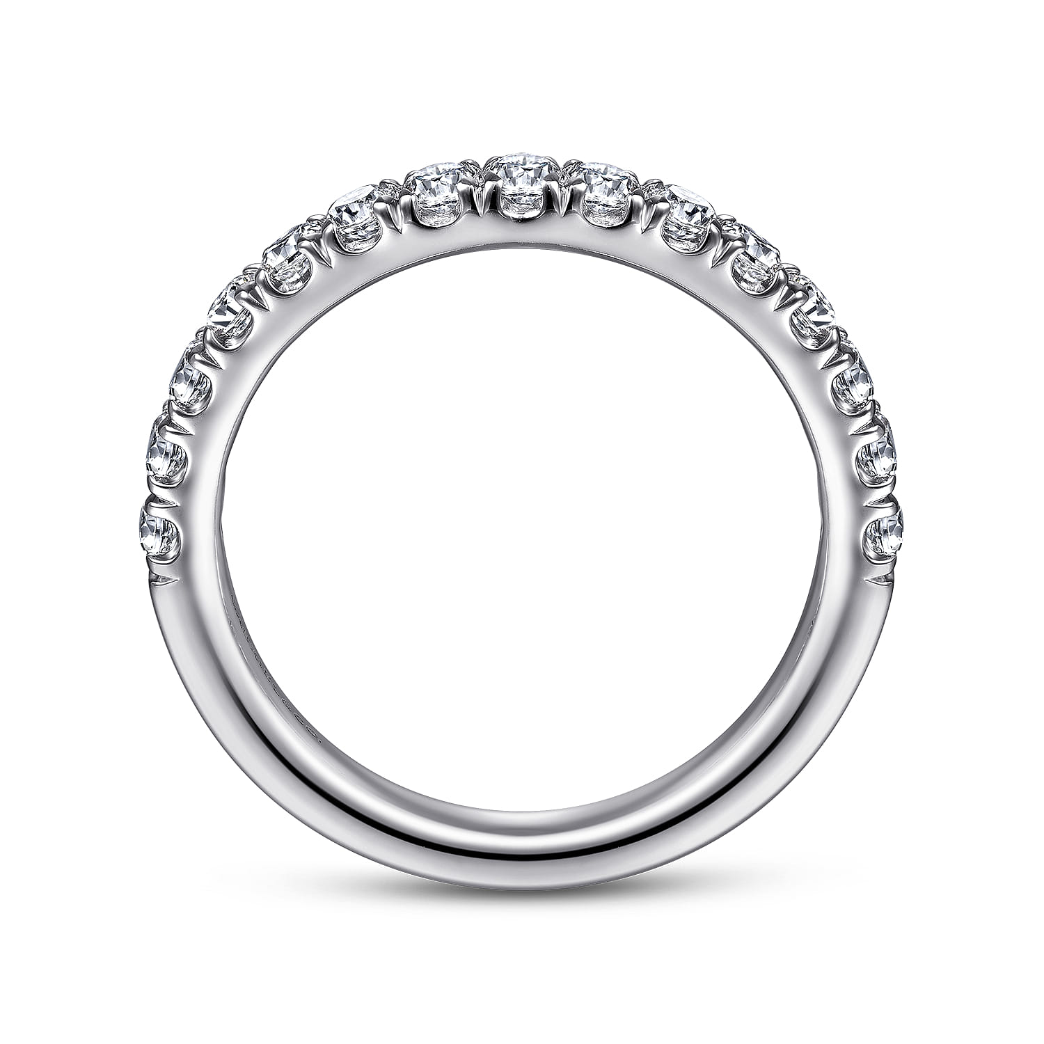 14K White Gold Matching Wedding Band - 0.57 ct - Shot 2