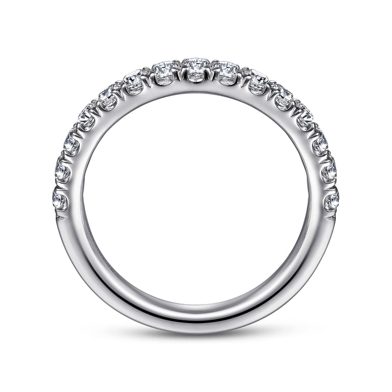 14K White Gold Matching Wedding Band - 0.57 ct - Shot 2